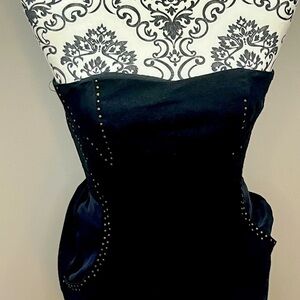 Hype Black Strapless Sheath Dress Cocktail